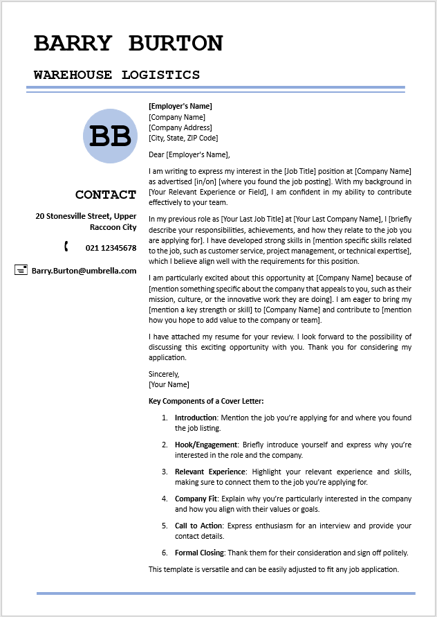 Cover Letter 3